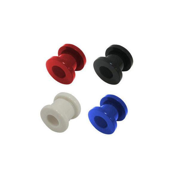 Ion-Plated Rainbow Double Flared Screw-Fit Ear Plugs 8 Gauge to 1 Inch